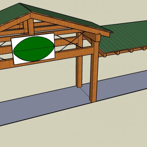 Jax Timber Entry & Longmont Custom Home Kenai Timber Frames